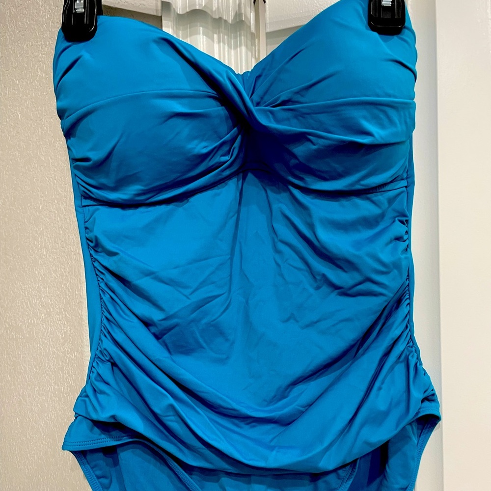 Anne Cole Blue One Piece Swimsuit